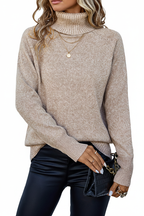 High Neck Pullover - modell trekvartsvinkel