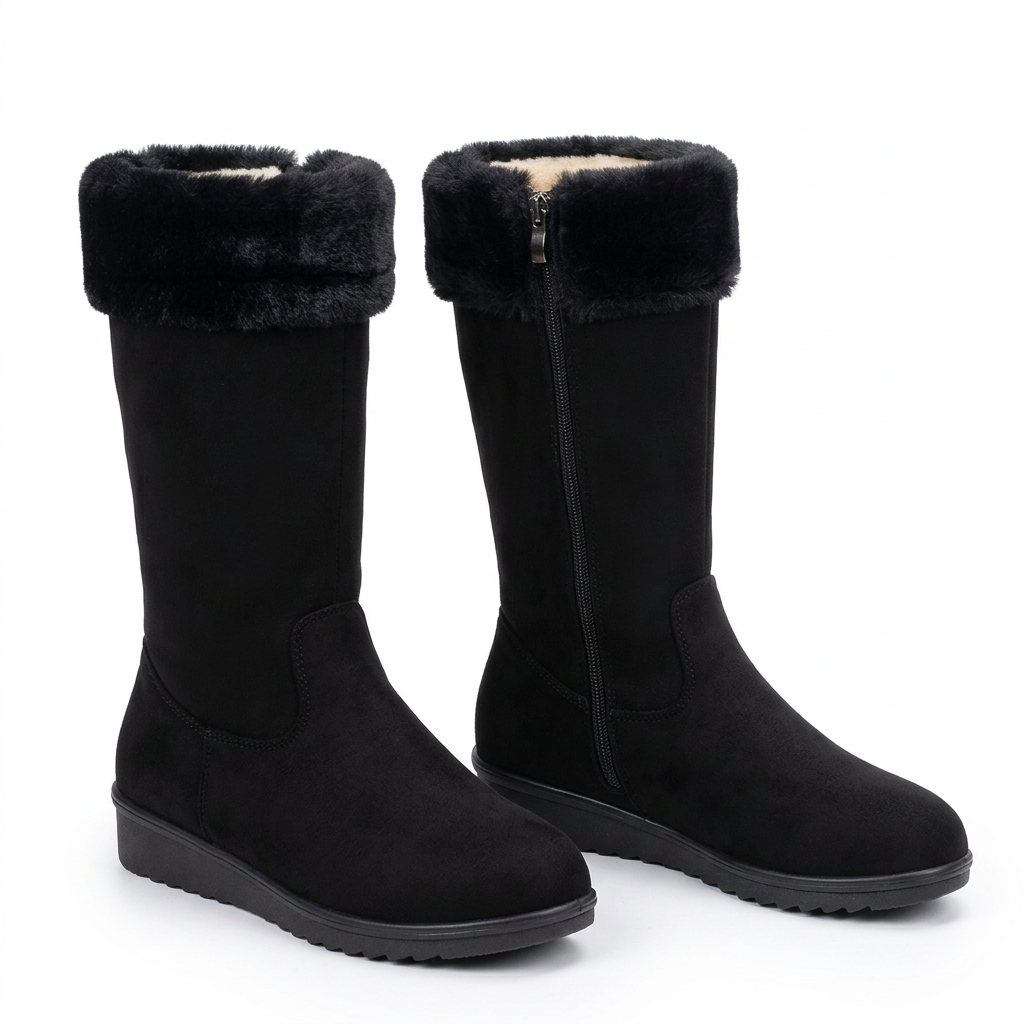 Women Orthopaedic Leather Boots with Anatomical Arch Support