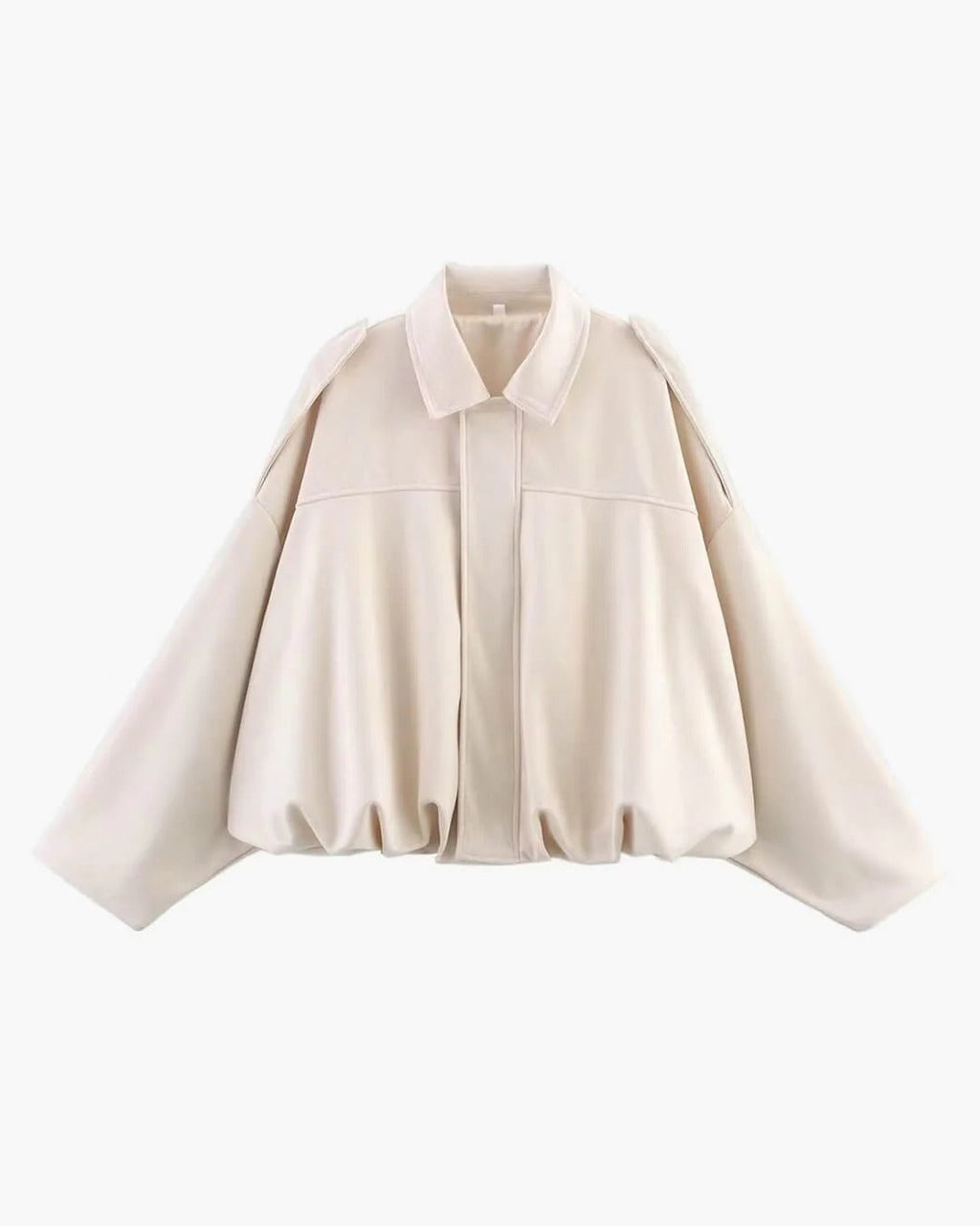 Faux Suede Collared Bomber Jacket for Women