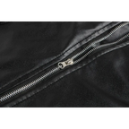 Men's Epaulette Leather Motorcycle Jacket with Asymmetric Zip and Adjustable Belt