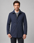 Men's Button-Up Mac Coat - Clean Button-Through Front