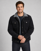 Men's Corduroy Sherpa-Lined Trucker Jacket for Cold Weather Comfort
