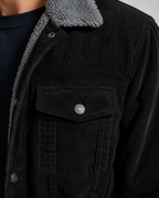 Men's Corduroy Sherpa-Lined Trucker Jacket for Cold Weather Comfort