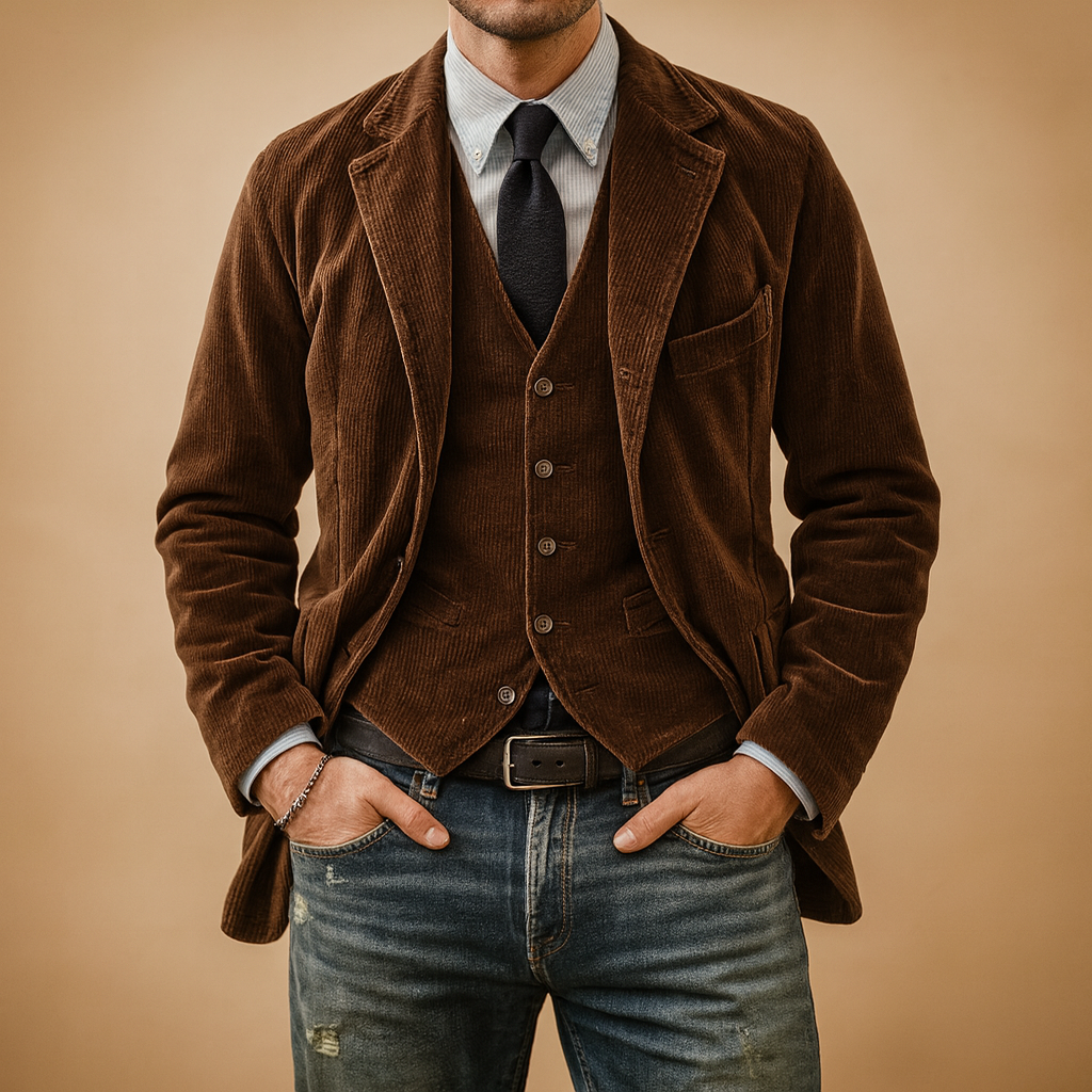 Men's Corduroy Winter Retro Blazer