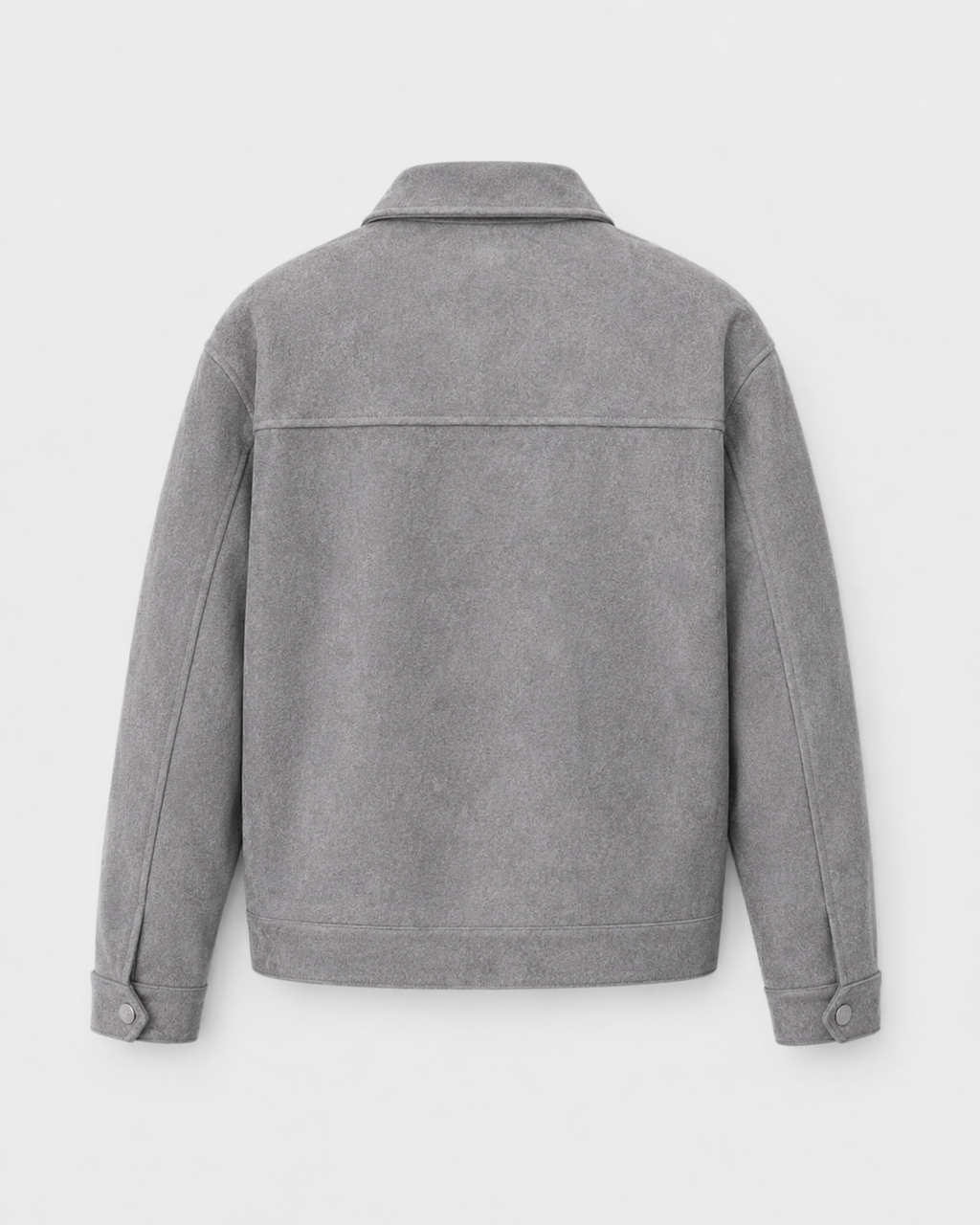 Men's Suede-Look Utility Zip Jacket for Relaxed Autumn Style