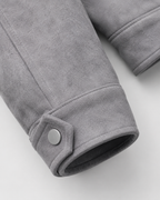 Men's Suede-Look Utility Zip Jacket for Relaxed Autumn Style