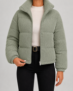 Women's Corduroy Puffer Jacket
