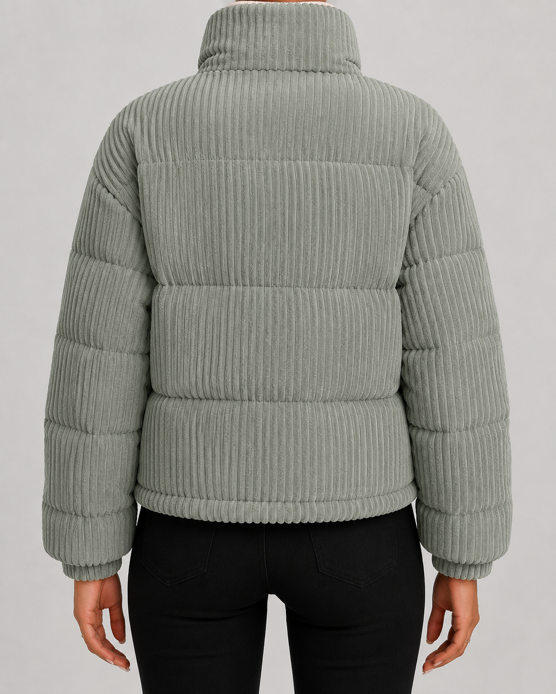 Women's Corduroy Puffer Jacket
