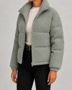 Women's Corduroy Puffer Jacket