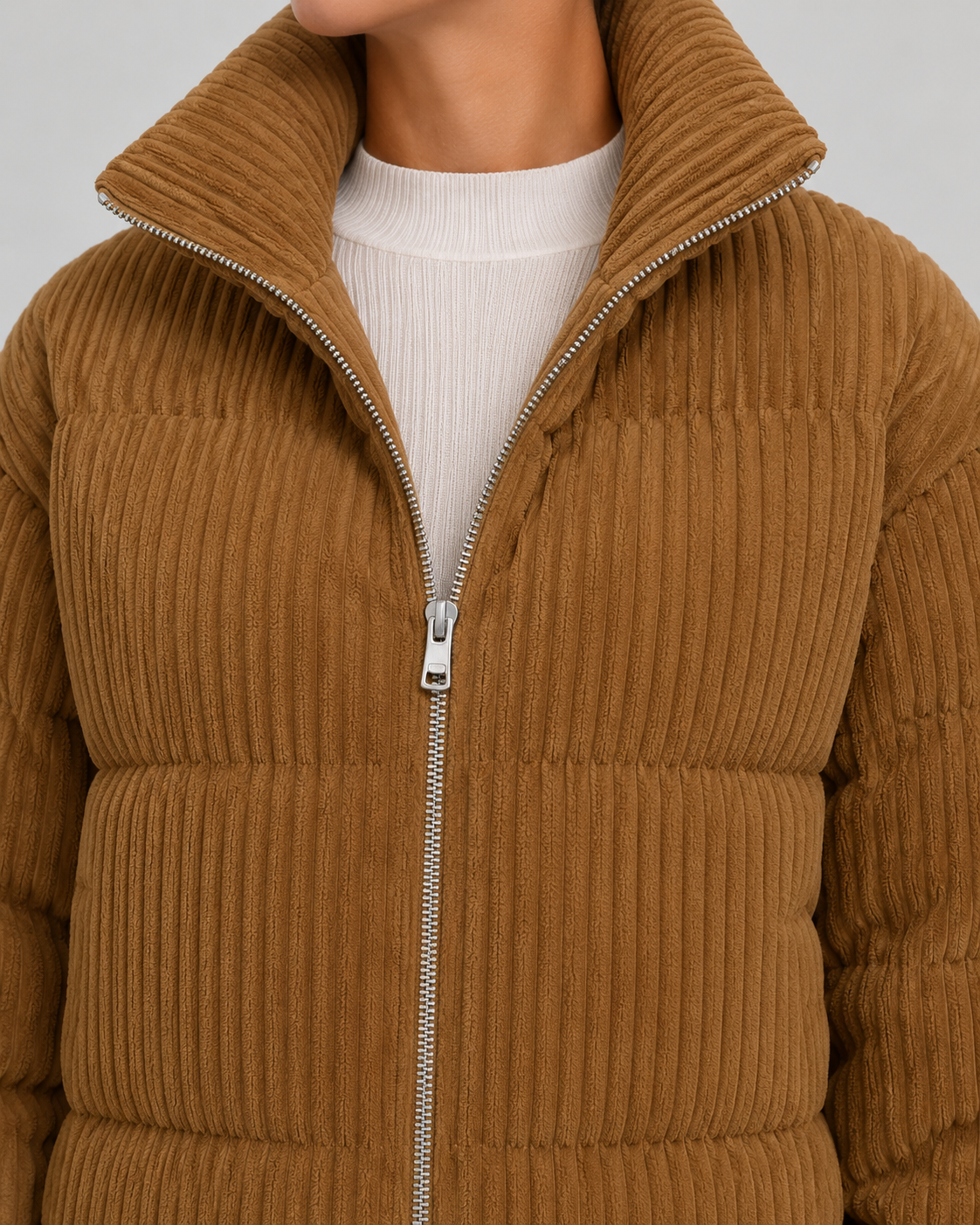 Women's Corduroy Puffer Jacket