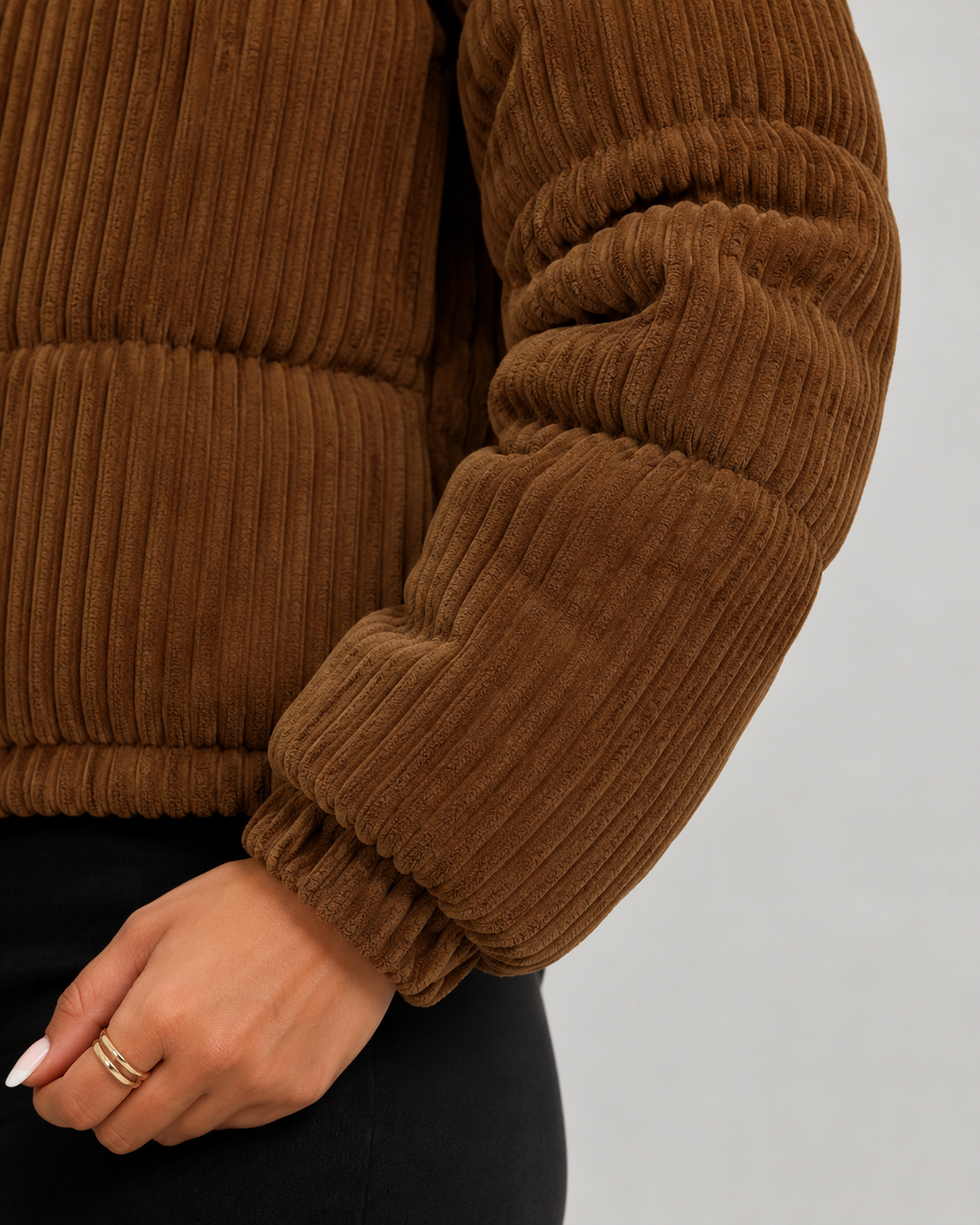 Women's Corduroy Puffer Jacket