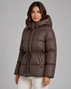Women's Fitted Drawstring Puffer Jacket