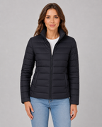Women's Lightweight Down Puffer Jacket with Stand Collar