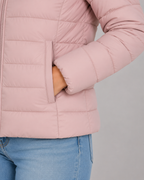 Women's Lightweight Down Puffer Jacket with Stand Collar