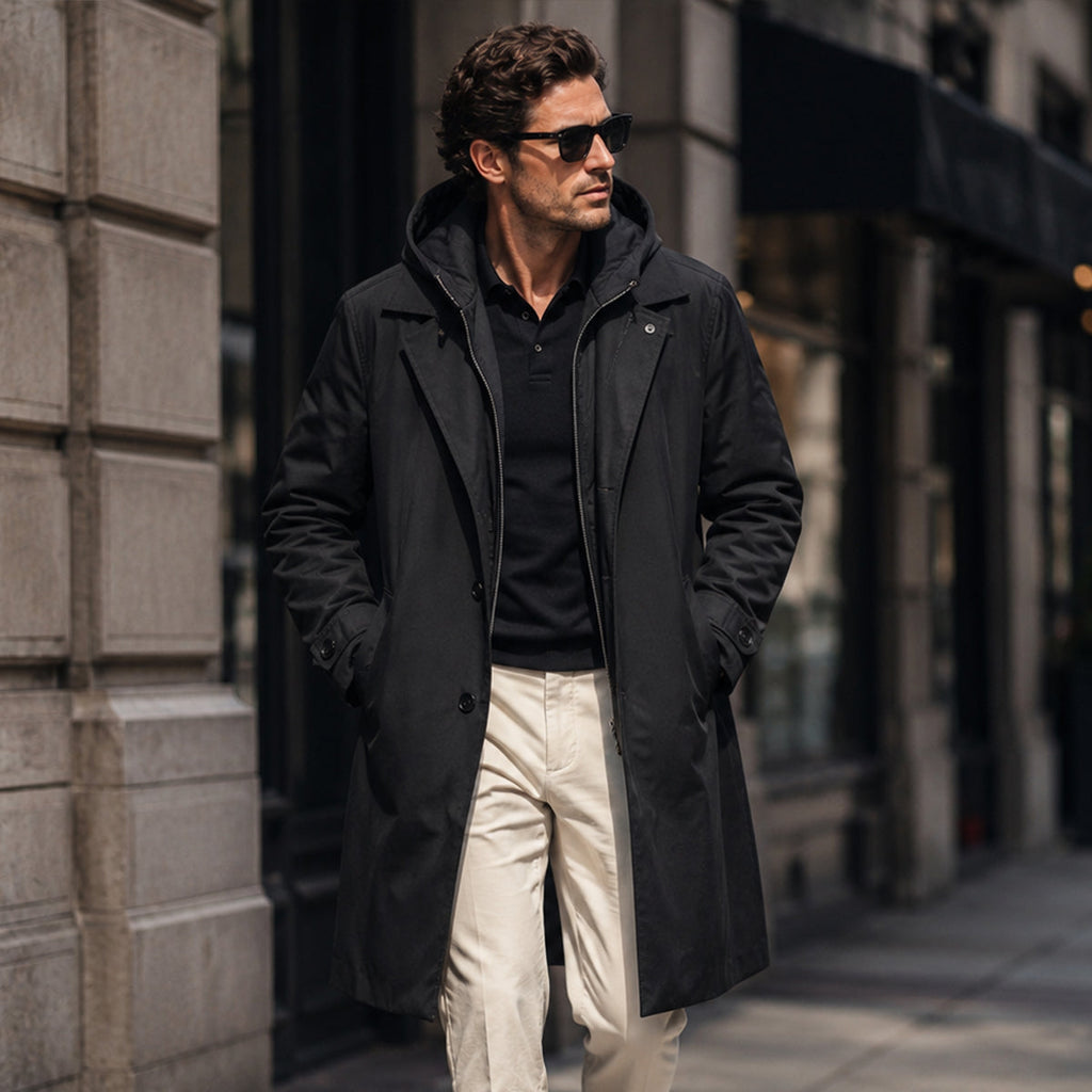 Men's Waterproof Hooded Parka with Insulated Lining