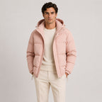 Men's Hooded Quilted Puffer Jacket for Cold Weather Commuting
