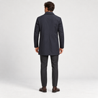 Men's Long Windproof Jacket for Autumn with Classic Collar