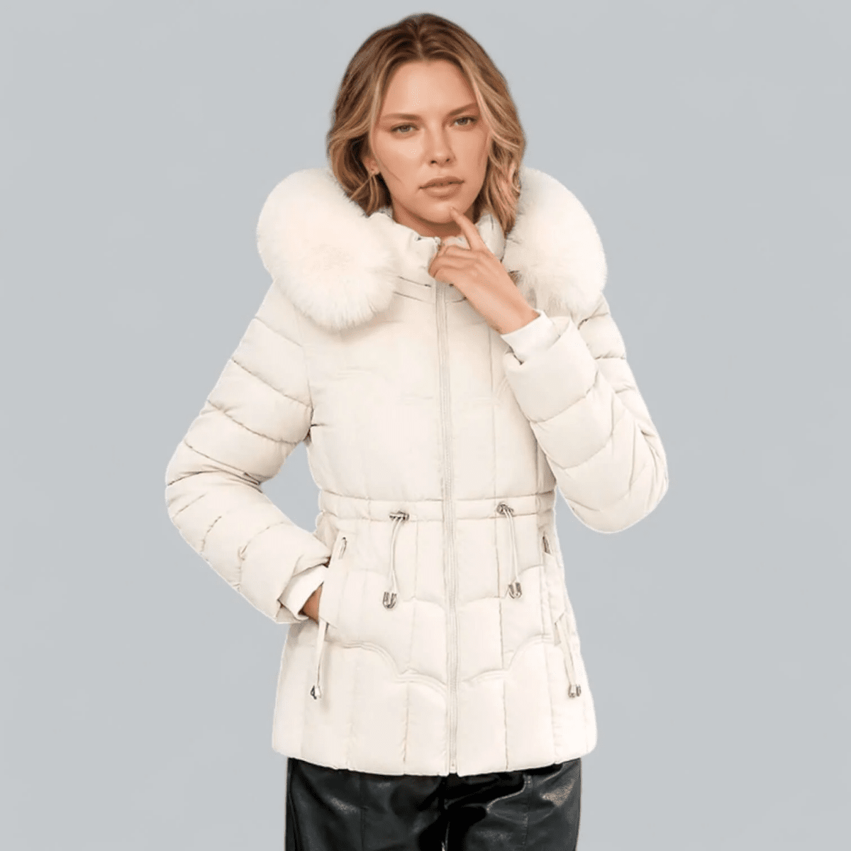 Mid Length Women's Parka Coat – Warm Quilted Insulation