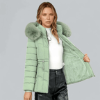 Mid Length Women's Parka Coat – Warm Quilted Insulation