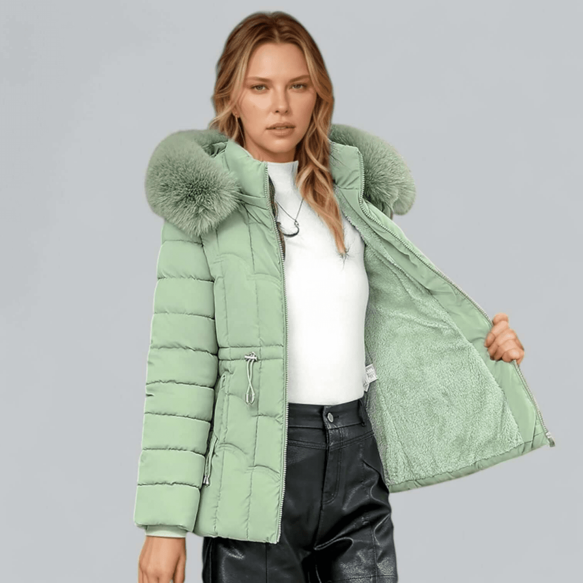 Mid Length Women's Parka Coat – Warm Quilted Insulation
