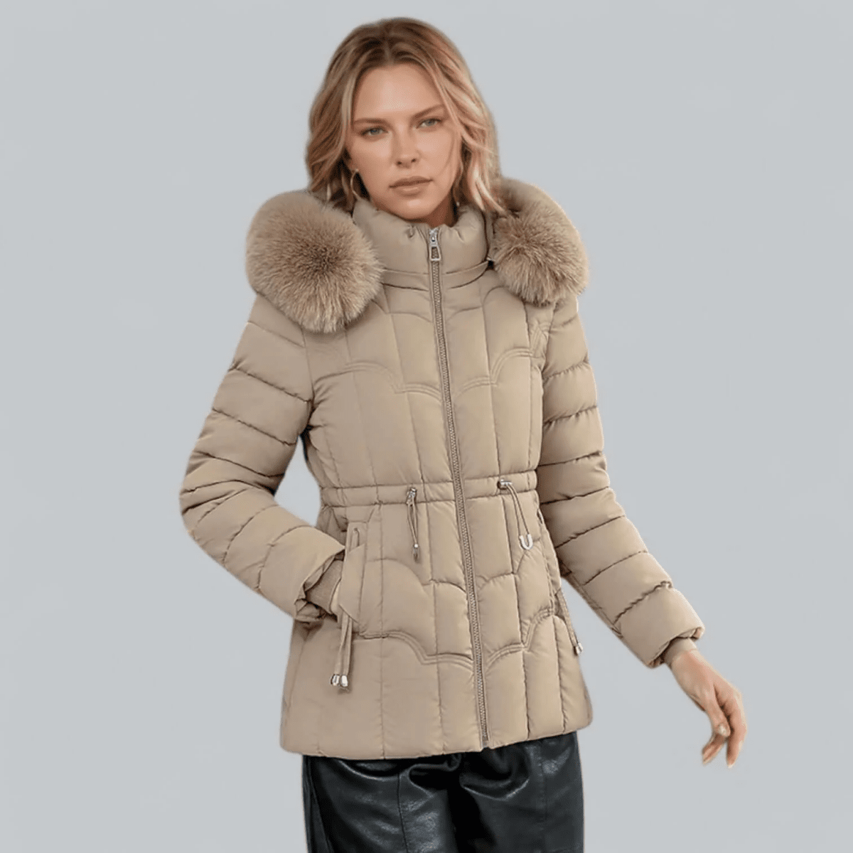 Mid Length Women's Parka Coat – Warm Quilted Insulation