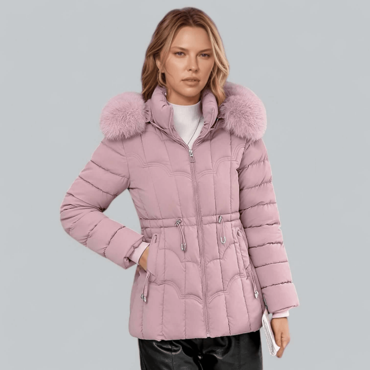 Mid Length Women's Parka Coat – Warm Quilted Insulation