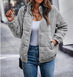 Women's Corduroy Winter Coat - Warm Everyday Style
