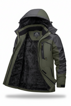 Men's Hooded Winter Fleece Lined Jacket for Outdoor Activities