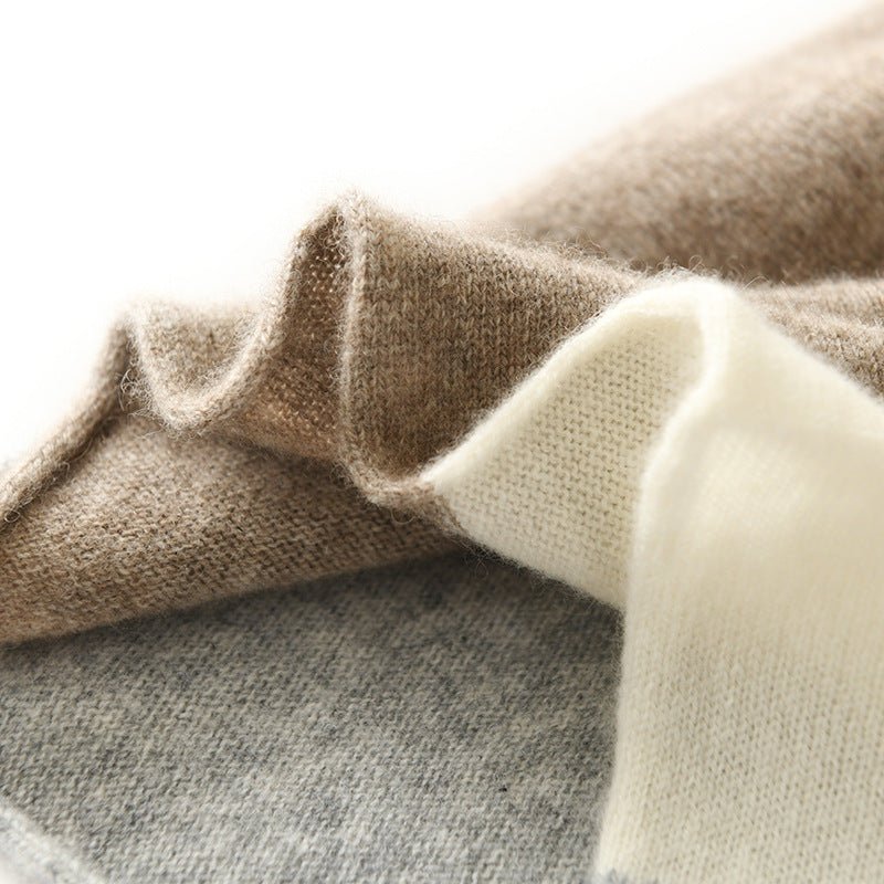 Women's Cashmere Neck Gaiter Two-Tone Warmth Neck Warmer