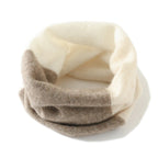 Women's Cashmere Neck Gaiter Two-Tone Warmth Neck Warmer