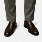 Men's Casual Leather Loafers - Comfortable Slip-On Dress Shoes