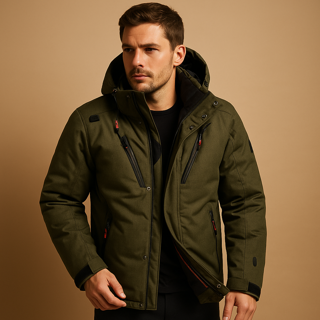 Men's Detachable Hood Down Parka - Lightweight Warmth and Packable Design